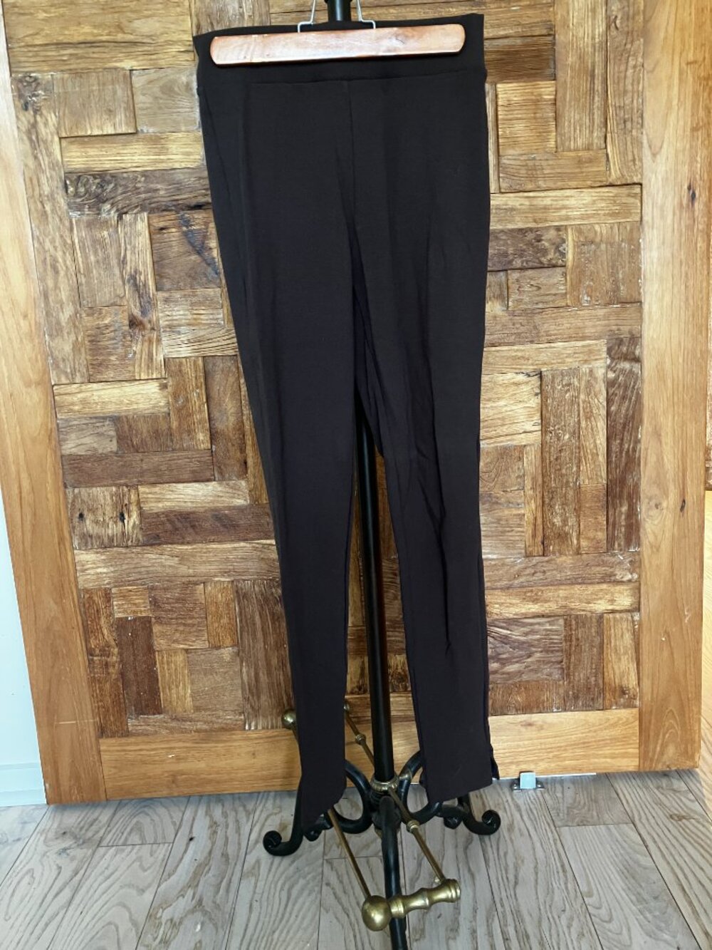 Kettlewell Jersey Leggings, Chocolate Brown, Size Small